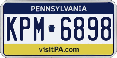PA license plate KPM6898