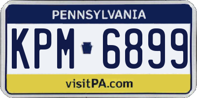 PA license plate KPM6899