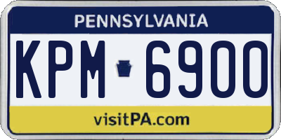 PA license plate KPM6900