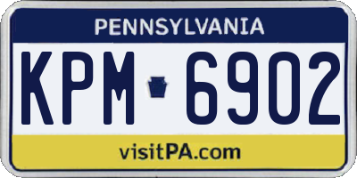 PA license plate KPM6902