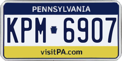 PA license plate KPM6907