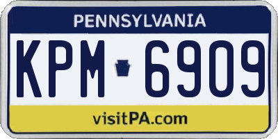 PA license plate KPM6909