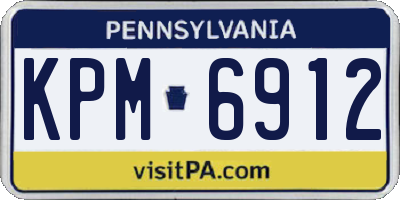 PA license plate KPM6912