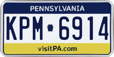 PA license plate KPM6914