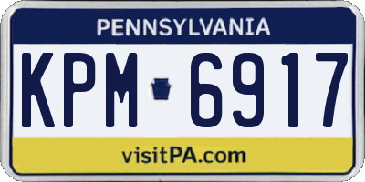 PA license plate KPM6917