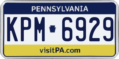 PA license plate KPM6929