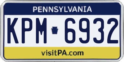 PA license plate KPM6932