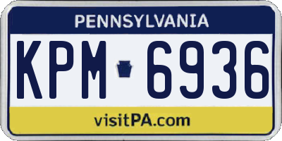 PA license plate KPM6936