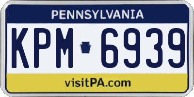 PA license plate KPM6939