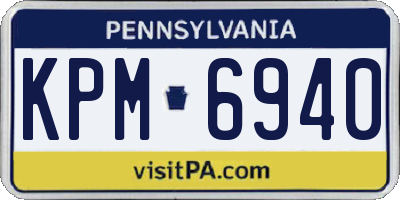PA license plate KPM6940