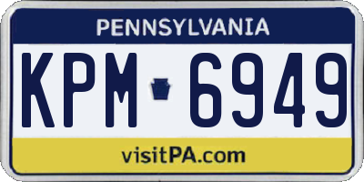 PA license plate KPM6949