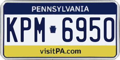 PA license plate KPM6950