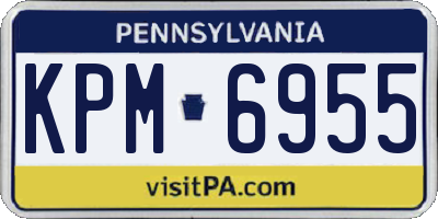 PA license plate KPM6955
