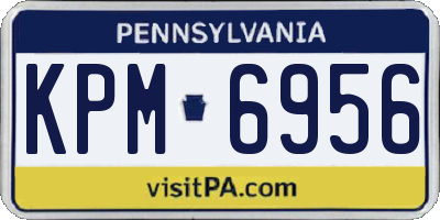 PA license plate KPM6956