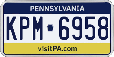 PA license plate KPM6958