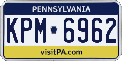 PA license plate KPM6962