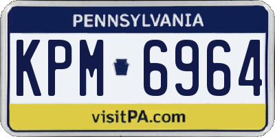 PA license plate KPM6964