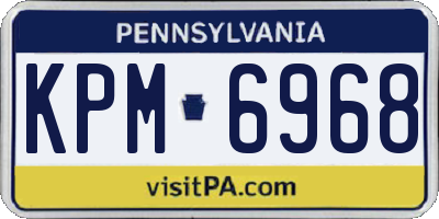 PA license plate KPM6968