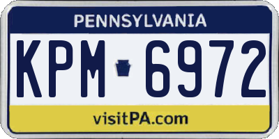 PA license plate KPM6972