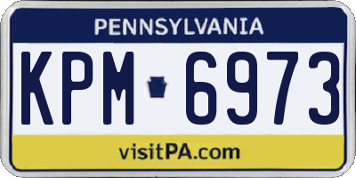 PA license plate KPM6973