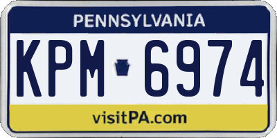 PA license plate KPM6974