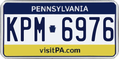 PA license plate KPM6976
