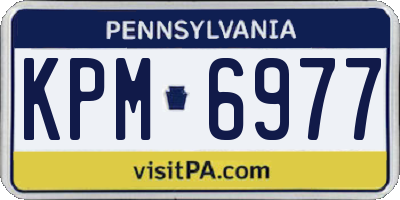 PA license plate KPM6977