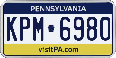 PA license plate KPM6980