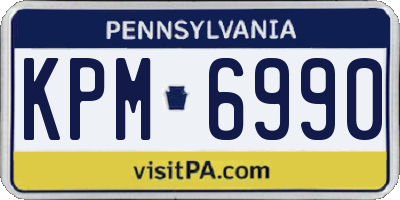 PA license plate KPM6990