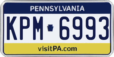 PA license plate KPM6993