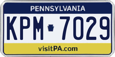 PA license plate KPM7029