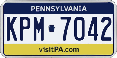 PA license plate KPM7042