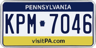 PA license plate KPM7046