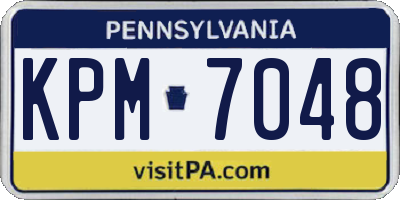 PA license plate KPM7048
