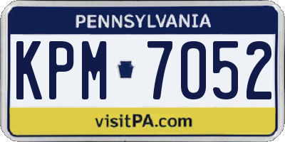 PA license plate KPM7052