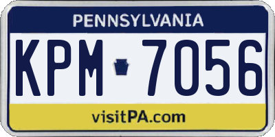 PA license plate KPM7056