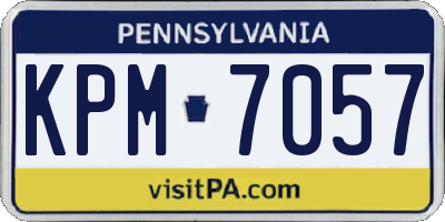 PA license plate KPM7057