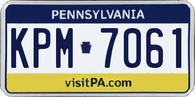 PA license plate KPM7061