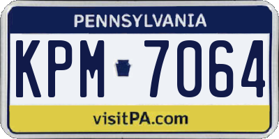 PA license plate KPM7064