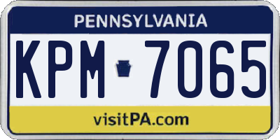 PA license plate KPM7065