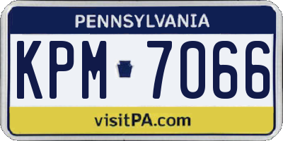 PA license plate KPM7066