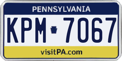PA license plate KPM7067