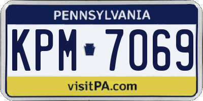 PA license plate KPM7069