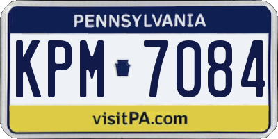 PA license plate KPM7084