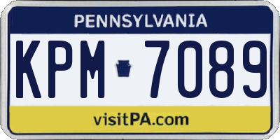PA license plate KPM7089