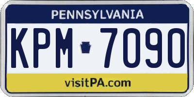 PA license plate KPM7090