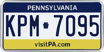 PA license plate KPM7095