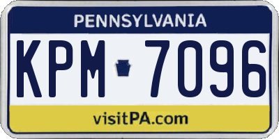 PA license plate KPM7096