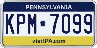 PA license plate KPM7099