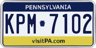 PA license plate KPM7102